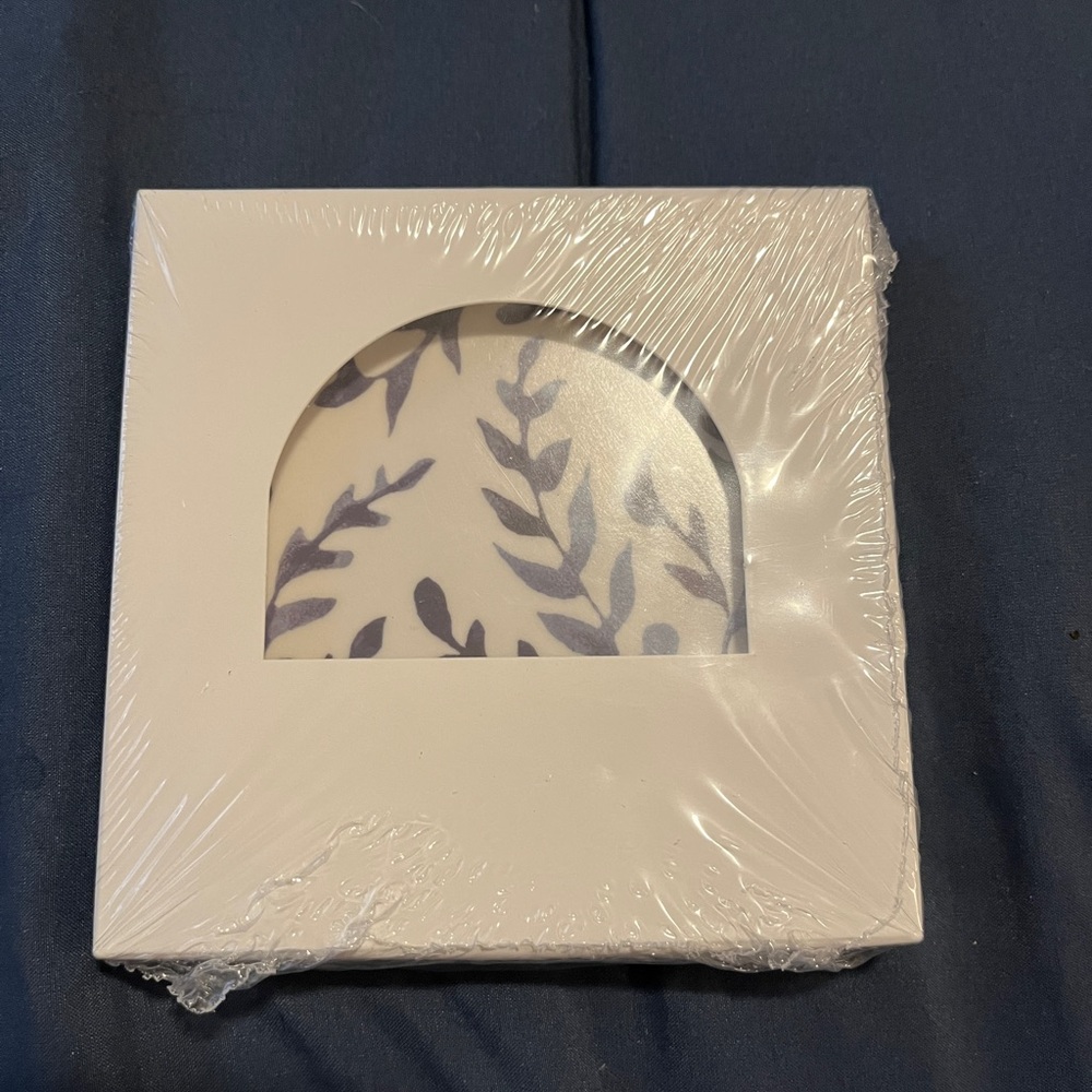 Serena & Lily White Plano Coaster Set of 4
